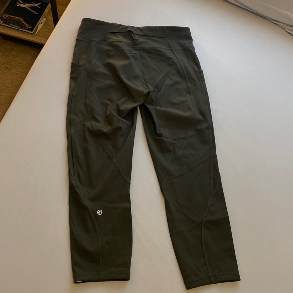 Green size 10 lululemon running tights leggings